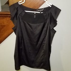 Express XS silky black blouse